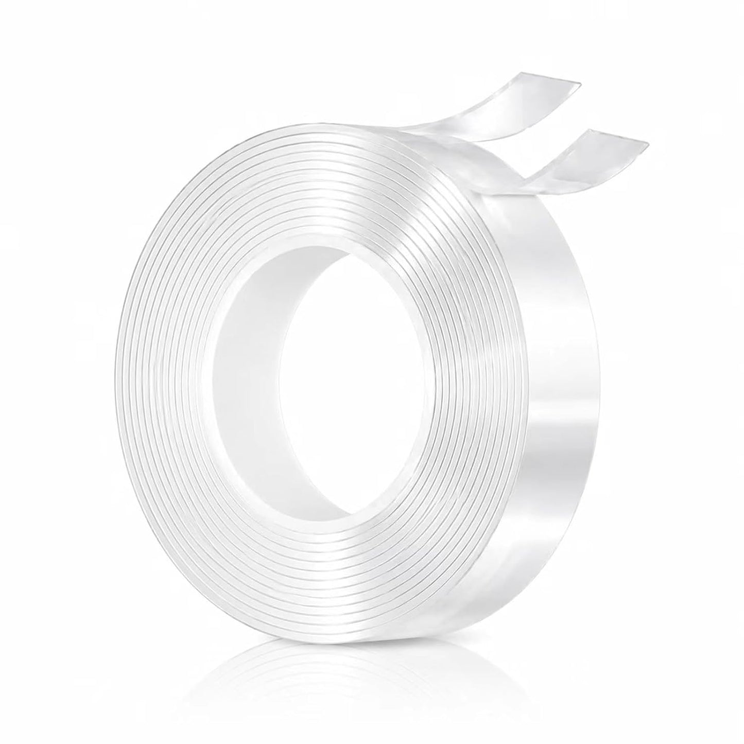 Nano Tape Double Sided Heavy Duty 1/2''×10Ft Removable Washable No Residue | Clear Adhesive Tape Multipurpose Mounting Tape for Wall, Carpet, Pictures, Home Decor, Office & DIY