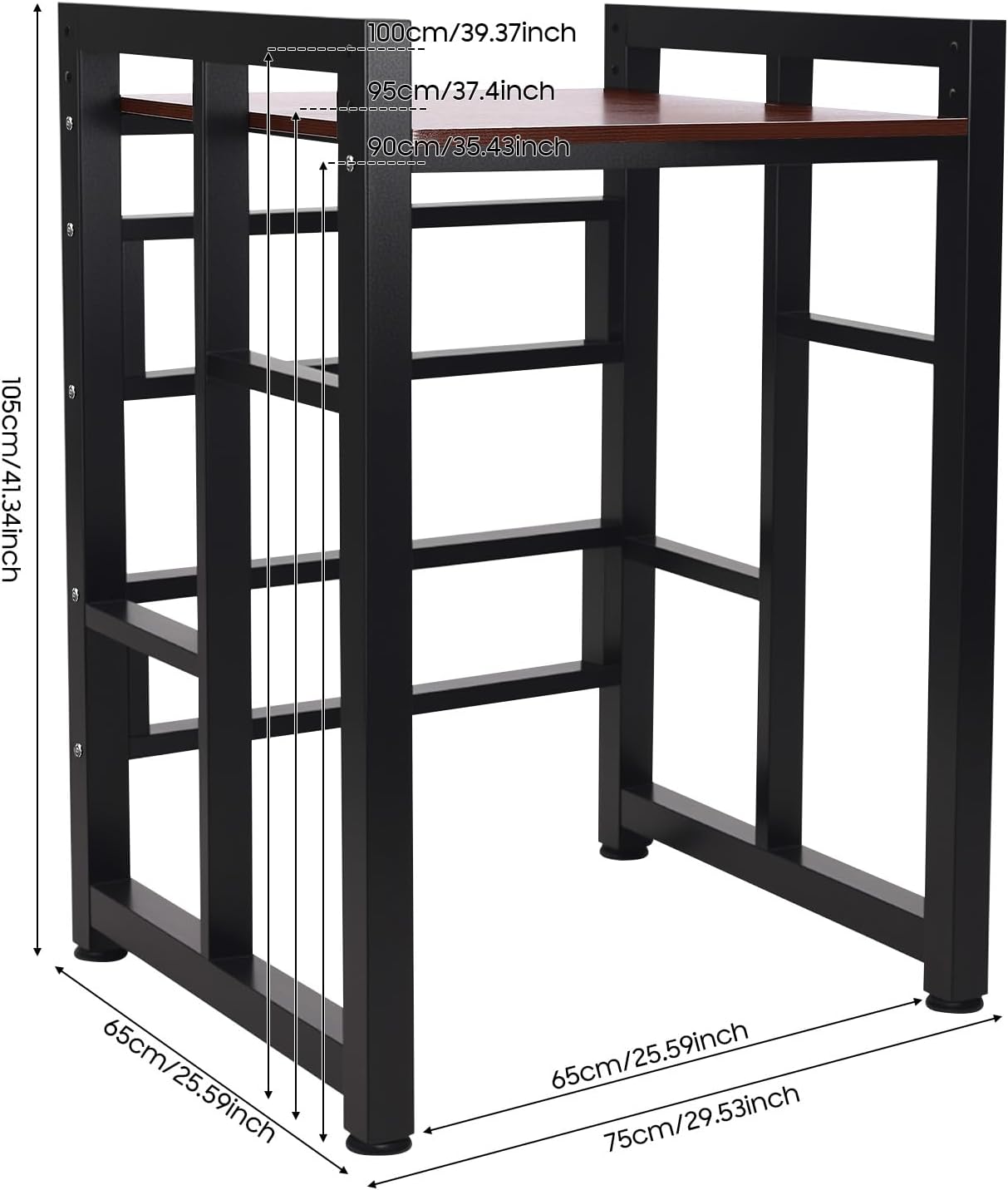 Over Washer and Dryer Shelves,Dryer Storage Shelf,3 Tiers Laundry Room Storage and Organizer Standing Shelf,Height Adjustable Laundry Room Shelves, Load-Bearing Capacity 22lbs (Log)