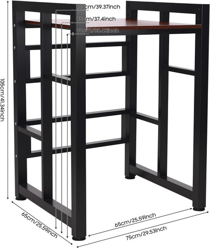Over Washer and Dryer Shelves,Dryer Storage Shelf,3 Tiers Laundry Room Storage and Organizer Standing Shelf,Height Adjustable Laundry Room Shelves, Load-Bearing Capacity 22lbs (Log)