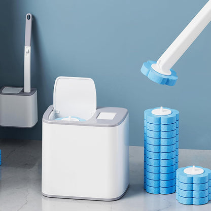 Disposable Toilet Brush with Holder, Disposable Toilet Cleaning System with 36 Refills, Toilet Wand Kit for Bathroom Toilet Cleaning (Disposable Toilet Brush)