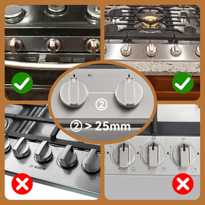 EUDEMON 5 Pack Baby Safety Gas Stove Knob Locks,Childproof Lock for Big,Small Knobs,Eay to Install & Use (Black)