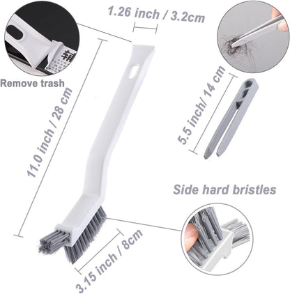Cleaning Brush Kit, Flexible Drain Cleaning Brush, Drain Hair Removal Tool, Cleaner Brush for Bathroom, Toilet Rim, Sewer Drain, Tile Grout, Sink, Crevice, Pipe