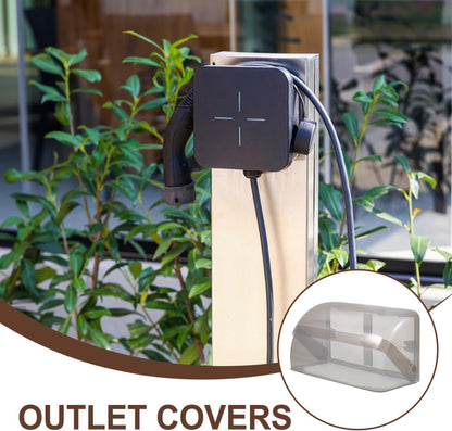 POPETPOP Outdoor Waterproof Outlet Cover with Weatherproof Switch and Plug Protector Universal Electrical Socket Box Cover 7.68X7.68X3.35 Inches for Outdoor Charging Station Safety