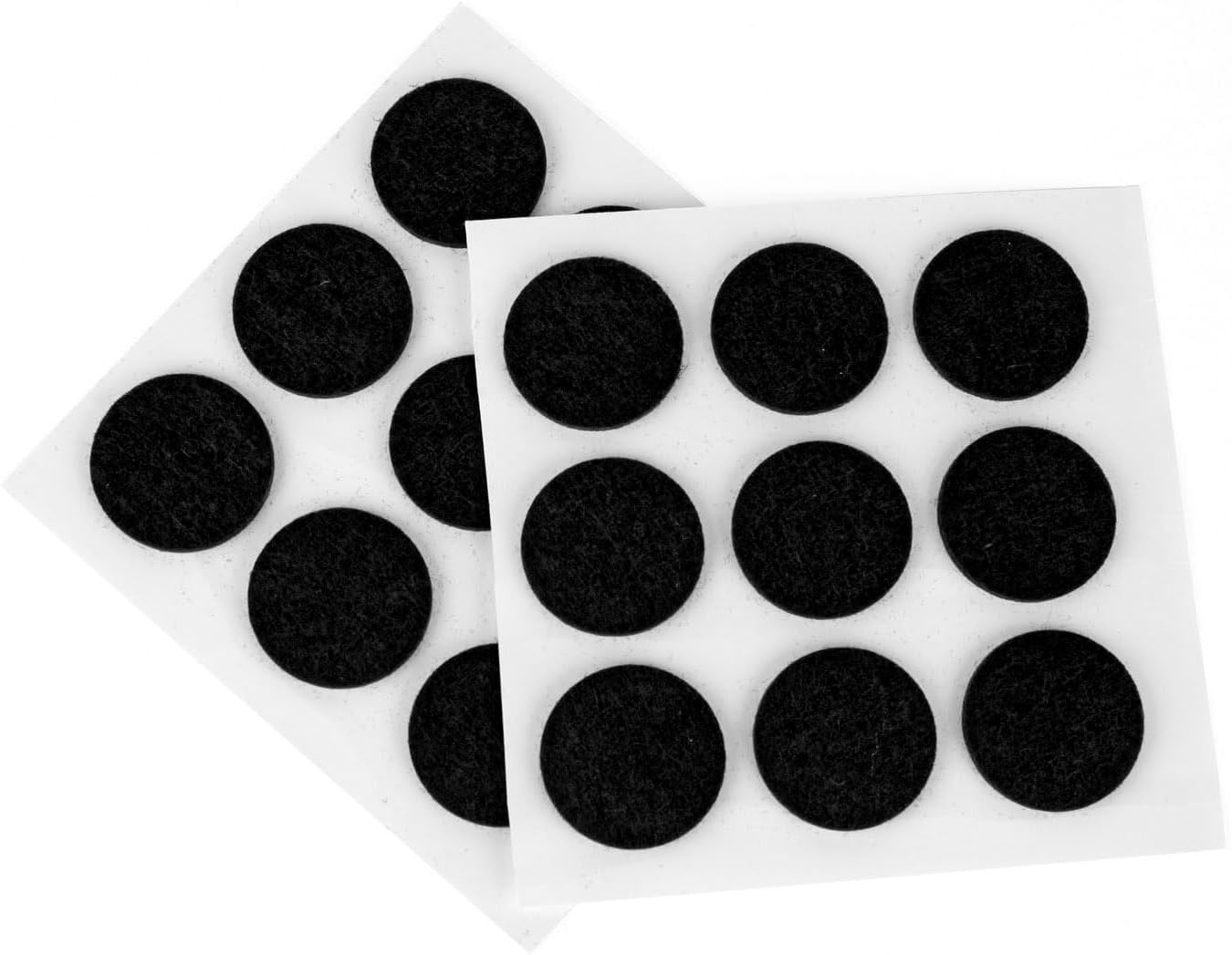 Furndiy Felt Furniture Pads for Hardwood Floors, Self-Adhesive Felt Pad for Chairs & Seat Legs, Easy Slide, Anti Scratch, Noise Stopper, Bumper & Buffer, Floor Protection - Based in USA - 0.8'' Black