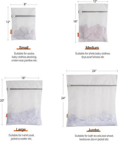Polecasa Diamond Mesh Laundry Bags 3 Pack (16x20”, Large) | Durable Zipper, For Delicates, Lingerie, Bras, Underwear, Protect Garments in Washing Machine