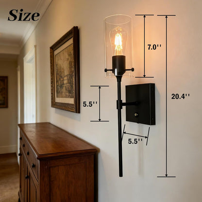 Wireless Wall Sconces with Remote Control, Black Battery Operated Wall Sconces Set of 2, Rechargeable Dimmable Wall Light for Bedroom Living Room Bathroom Hallway Entryway Stairwell,3 Colors