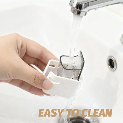 4PCS Toothbrush Holder Wall Mounted with Cover, Toothbrush Holder Single Slot Toothbrush Dispenser Storage Organizer for Bathroom Family & Travel
