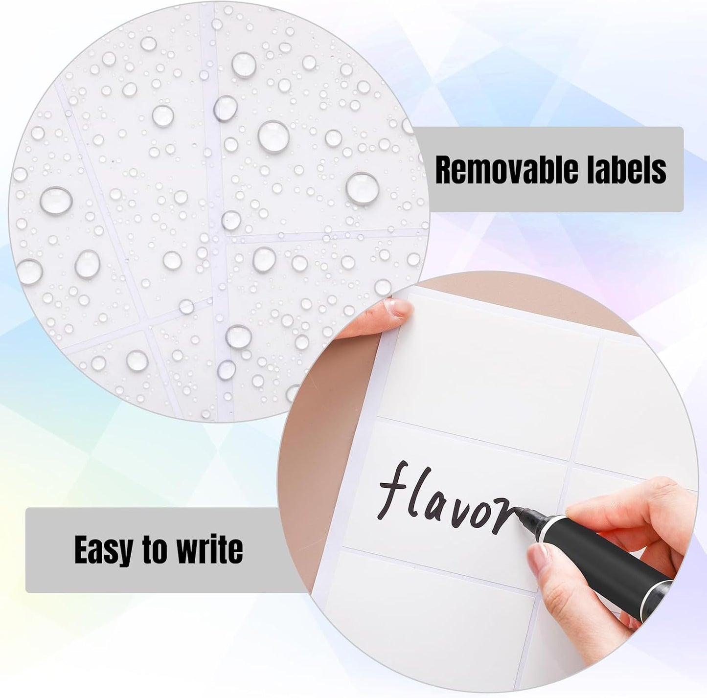 Feifeiya 1000 Pcs 3" x 2" White Removable Labels for Storage Bins, Self Adhesive Rectangular Stickers, Large 2x3 Shipping & Organization Labels for Boxes, Classroom, Office
