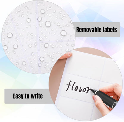 Feifeiya 1000 Pcs 3" x 2" White Removable Labels for Storage Bins, Self Adhesive Rectangular Stickers, Large 2x3 Shipping & Organization Labels for Boxes, Classroom, Office