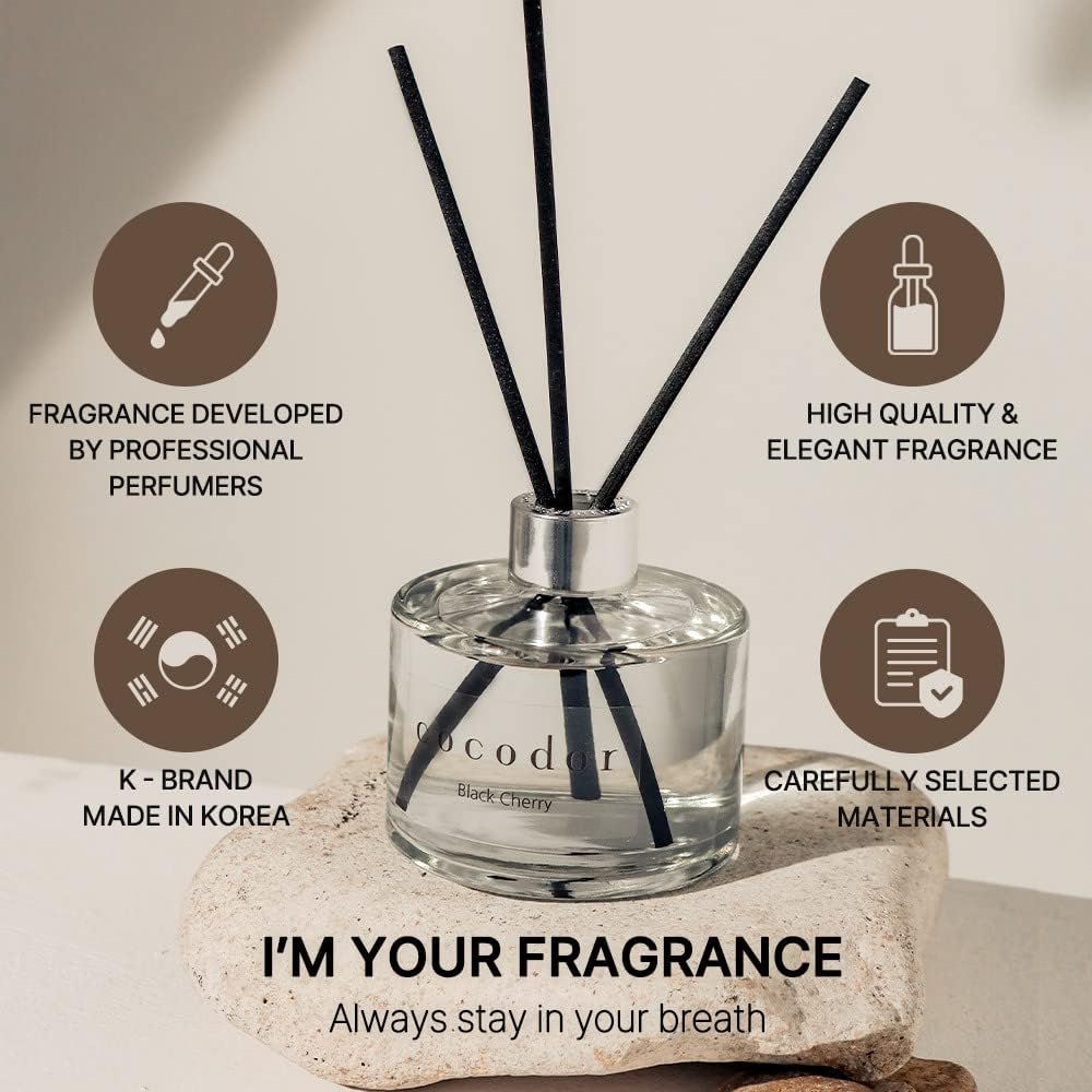 COCODOR Signature Reed Diffuser/Woody Hotel / 6.7oz(200ml) / 2 Pack/Reed Diffuser, Reed Diffuser Set, Oil Diffuser & Reed Diffuser Sticks, Home Decor & Office Decor, Fragrance and Gifts, Mother's Day