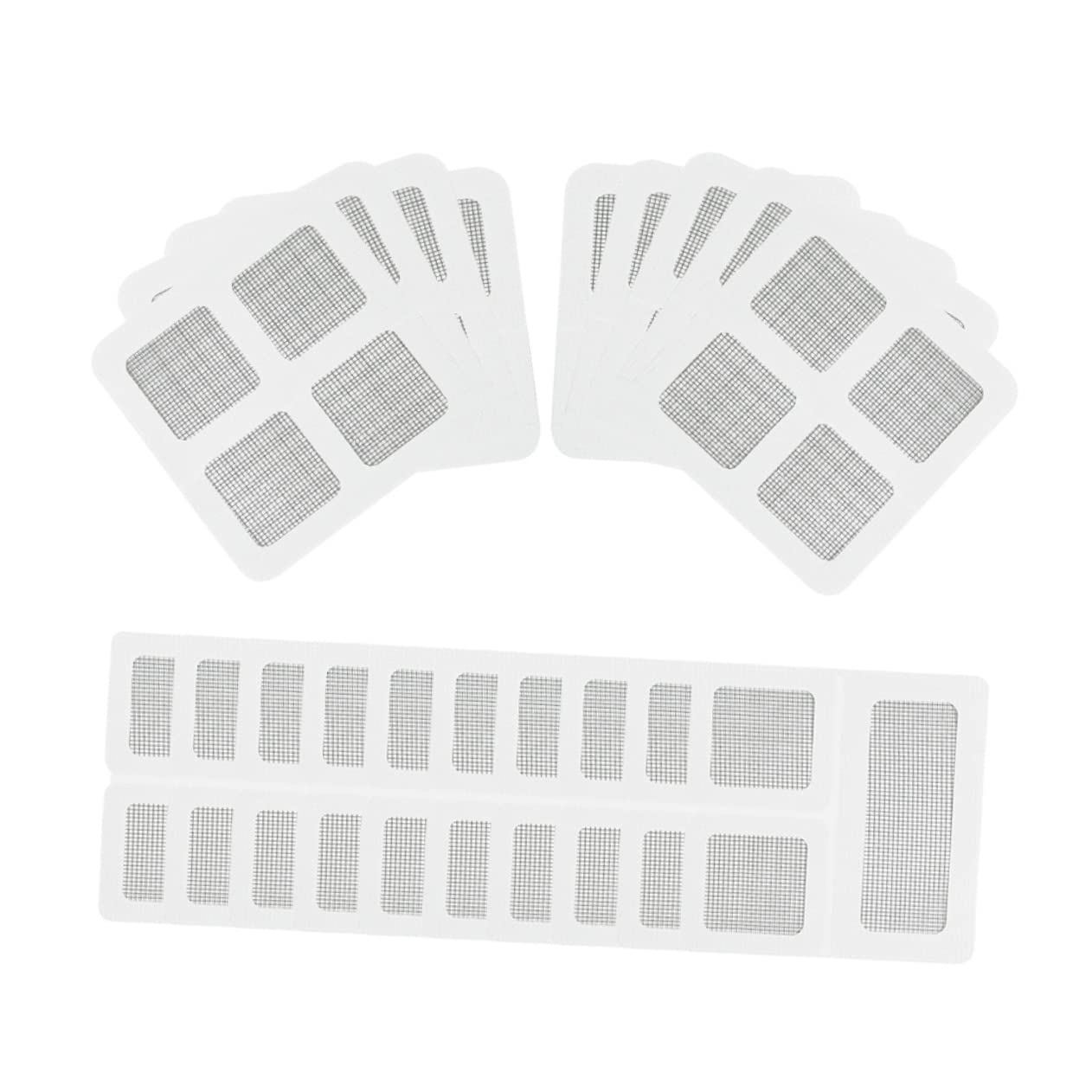 20pcs Screen Repair Kit Fiberglass Mesh Patches Easy to Install Window Screen Fix for Home Use DIY Strong Adhesive for Windows and Doors