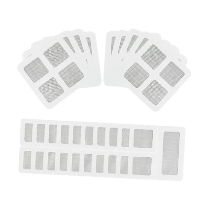 20pcs Screen Repair Kit Fiberglass Mesh Patches Easy to Install Window Screen Fix for Home Use DIY Strong Adhesive for Windows and Doors
