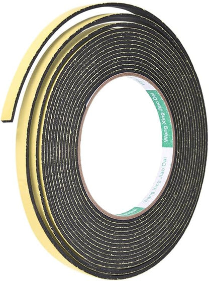 uxcell Sealing Foam Tape 5mm Wide 3mm Thick 4m/13ft Long, Self Adhesive Weather Strip for Window Door Insulation, Pack of 2