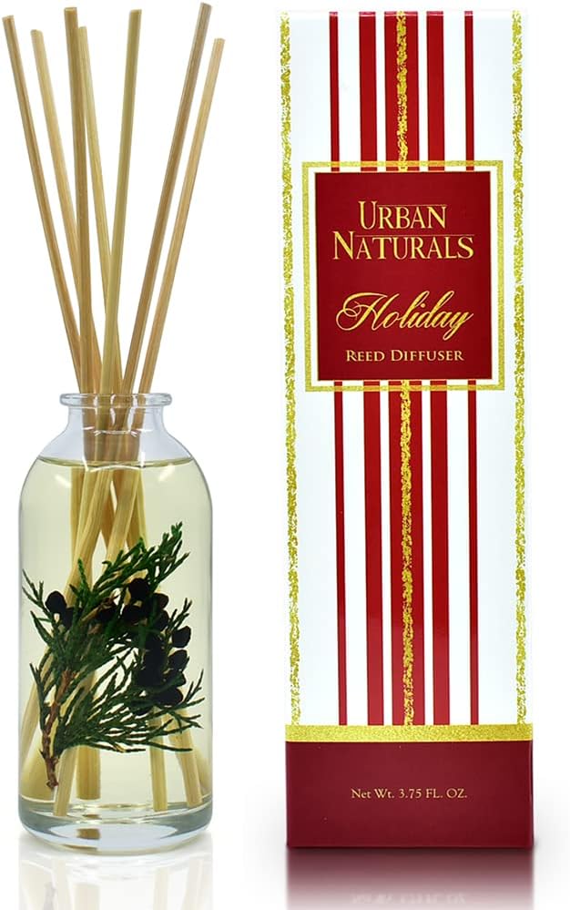 Urban Naturals Smoked Vanilla Reed Diffuser Set with Vanilla Bean, Sandalwood & Leather | Made in the USA - Colors C
