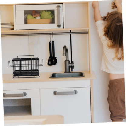 Happyyami 1pc Stainless Steel Adjustable Sponge Shelf Wall-Mounted Dish Cloth Rack Ventilated Design for Kitchen Storage for Drying Rags and Cleaning Utensils