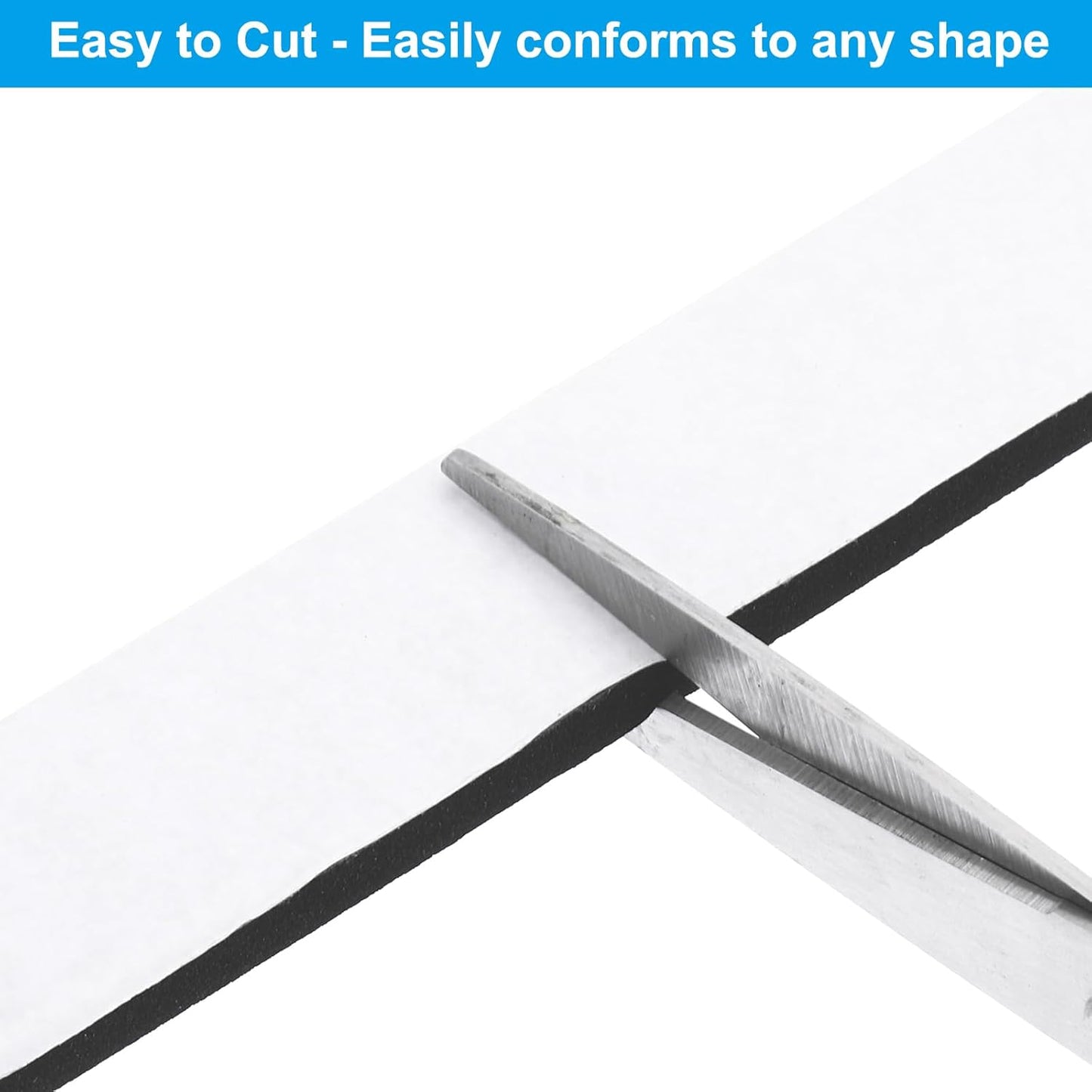 PATIKIL Weather Stripping Door Seal Strip, 3/8 Inch x 1/4 Inch x 32 Ft Self Adhesive Soundproof High Density Foam Tape Insulation for Door Window Air Conditioning, White - Colors B