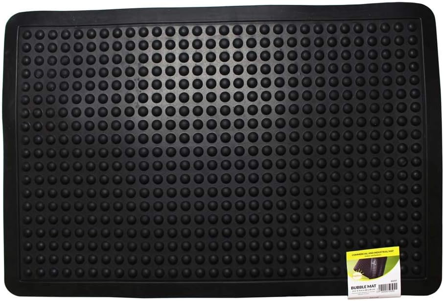 HAWK Heavy Duty Rubber Scraper Mat | Size 18" x 30" (45 x 75 cm) | 9mm Thickness | Anti Slip | Anti Fatigue | Great For Cleaning Boots & Shoes