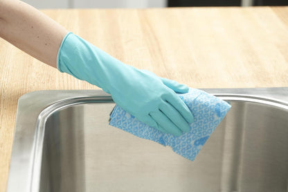 Mr. Clean Bliss Cleaning Gloves Premium Reusable Vinyl Latex-Free Gloves with Non-Slip Grip, Large