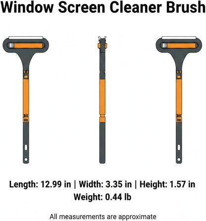 Double-Sided Window Screen Cleaner Brush, Cleaning Tool for Screens, Durable PP Frame, Green & Blue Options