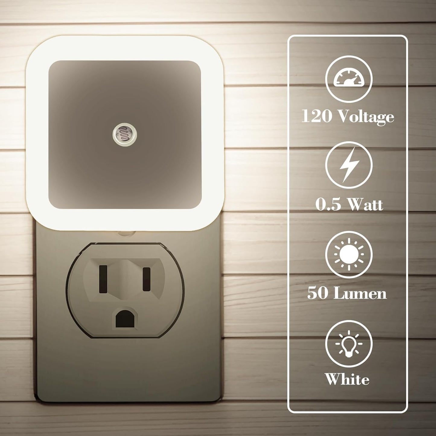 6 Pack Blue LED Night Light Plug in, Dusk to Dawn Sensor Automatic On and Off, Energy Efficient, Soft Glow Kids, Nursery, Bedroom, Bathroom, Hallway, Stairs, Kitchen