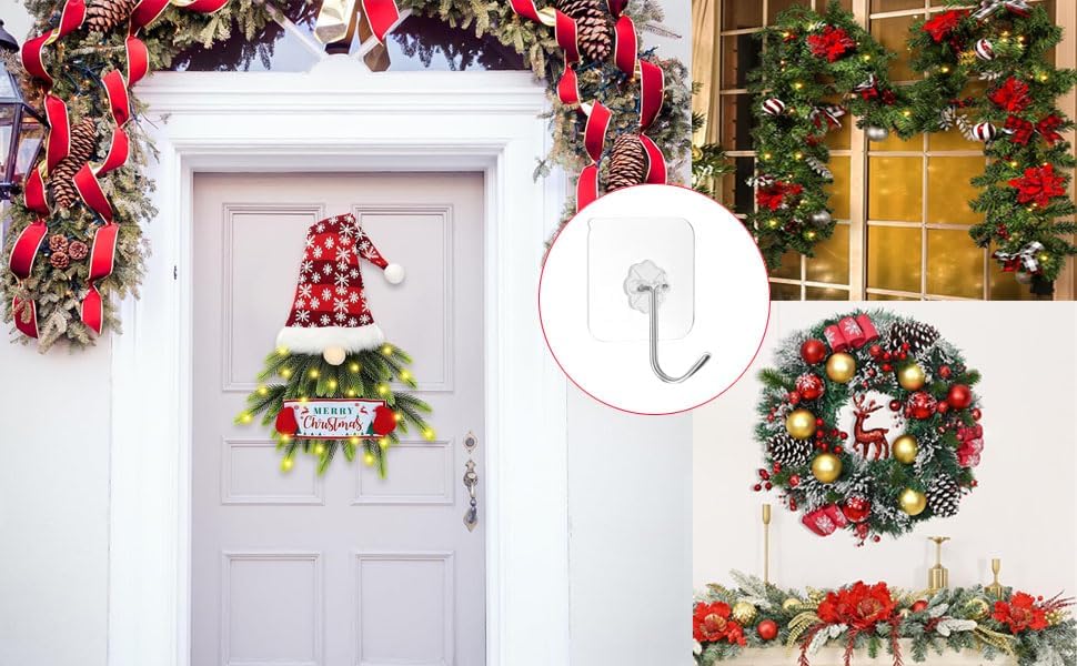 ZESLMG Adhesive Wall Hooks for Hanging, 16 Pack Self Sticky Hooks Heavy Duty 22lb Clear, Removable Shower Hook No Damage for Towel Key Coat Wreath Picture Outdoor Ceiling Bathroom Kitchen, Waterproof