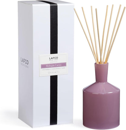LAFCO New York Classic Reed Diffuser, Sea & Dune - 6 oz - Up to 3 Months Fragrance Life - Reusable Glass Vessel - Natural Wood Reeds - Made in The USA