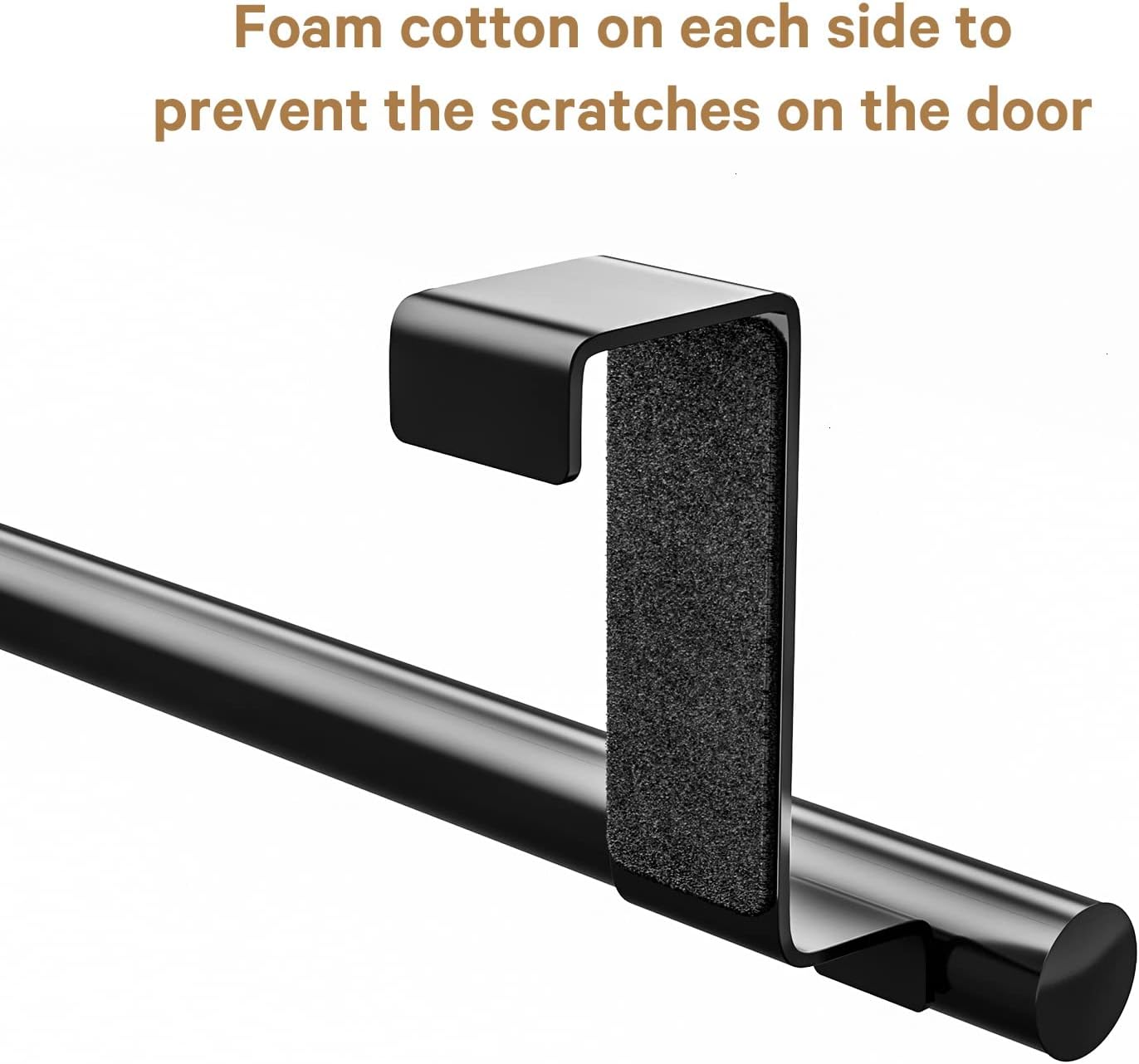 Stainless Steel Over Door Towel Rack Bar Holders for Universal Fit on Over Cabinet Cupboard Doors 2 Pack (Sliver)