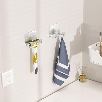 Razor Shower Holder, 2 Pack, Wall Hooks with Loofah and Razor Hooks