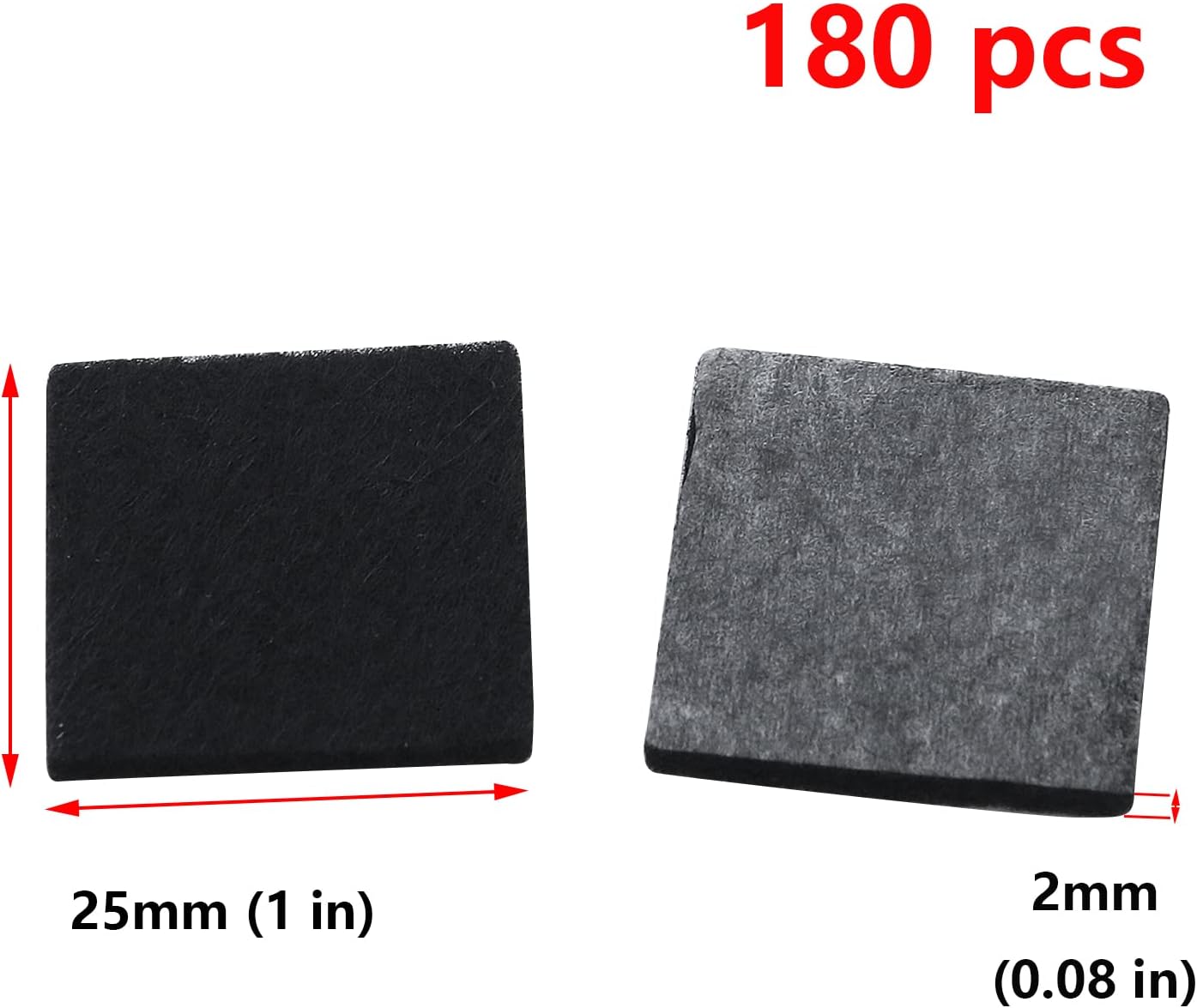 Antrader 1.5 Inch Self-Stick Furniture Round Felt Pads Wood Floor Protectors – Protect Your Hard Floors from Furniture Scratches, Pack of 48, Black