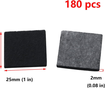 Antrader 1.5 Inch Self-Stick Furniture Round Felt Pads Wood Floor Protectors – Protect Your Hard Floors from Furniture Scratches, Pack of 48, Black