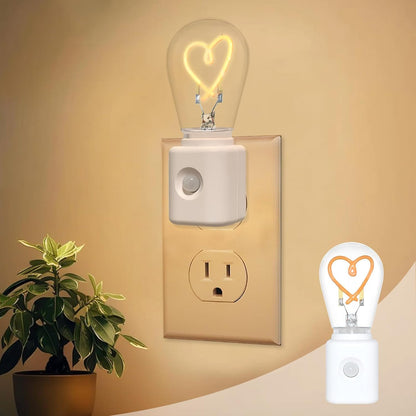 LED Motion Sensor Night Light, [1 Pack] Motion Activated Night Light, 2200K Amber, Adjustable Brightness, Motion Sensor Light Indoor Plug in for Nursery, Kids, Bedroom, Bathroom Nightlight