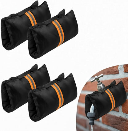 Pangda 4 Pcs Outdoor Faucet Cover for Winter Freeze Protection Outside Insulated Water Spigot Freeze Frost Waterproof Insulation Wrap with Reflective Strip for Garden (Classic,Green)