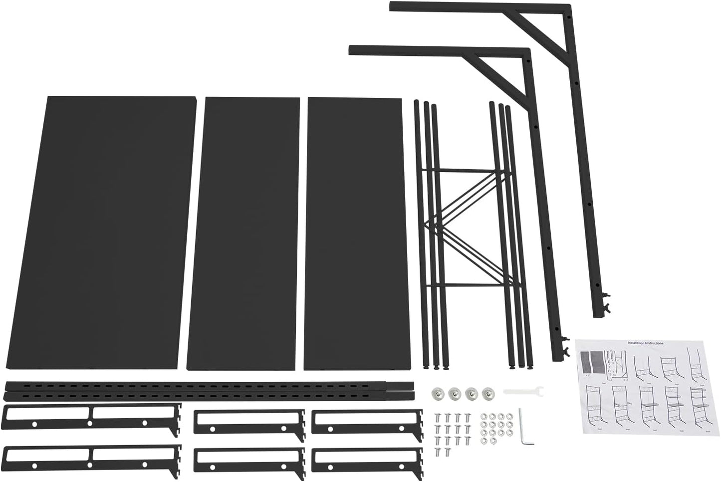 Adjustable Height Laundry Room Shelves for Laundry Room Organization 3 Tiers Laundry Room Organization Shelves Over The Washer and Dryer Storage Shelf (Black, 26.8×18.3×64in)