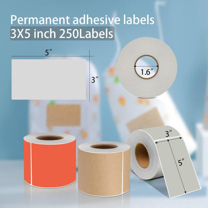PARLAIM 3 X 5 Inch Rectangle Adhesive Color Coding Stickers,Square Inventory Stickers -250 Per Dispenser Box (Fluorescent Green)