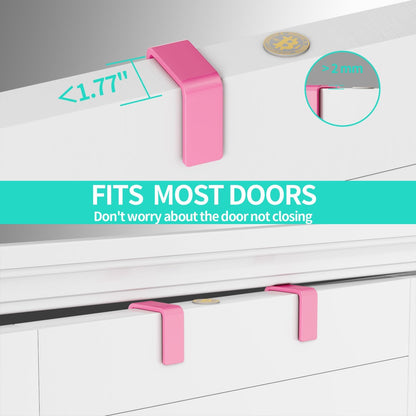 HapiRm Over The Door Organizer - Hanging Door Organizer with 4 Metal Large Capacity Baskets and Adjustable Coat Hook for Bathroom Bedroom Kitchen Pantry Closet Cabinet