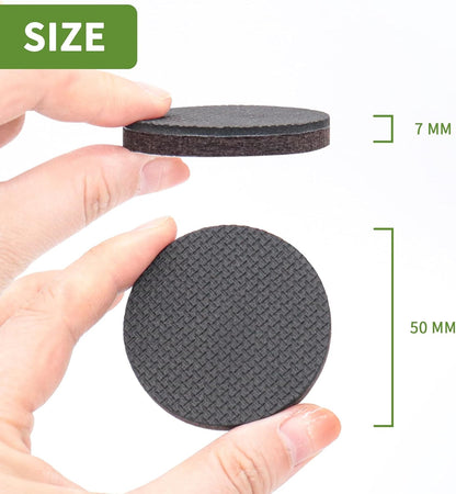 Non Slip Furniture Pads 36 PCS 1'' Square - Anti Slip Furniture Pads - Self Adhesive Rubber Feet Furniture Feet - Chair Leg Floor Protectors - Keep Furniture in Place