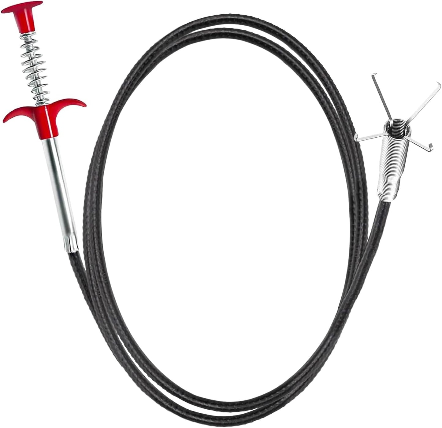 Upgrade 33 Inch Drain Snake Clog Remover with Stronger Claw, Flexible Grabber Tool with Bonus 60 Inch Drain Brush