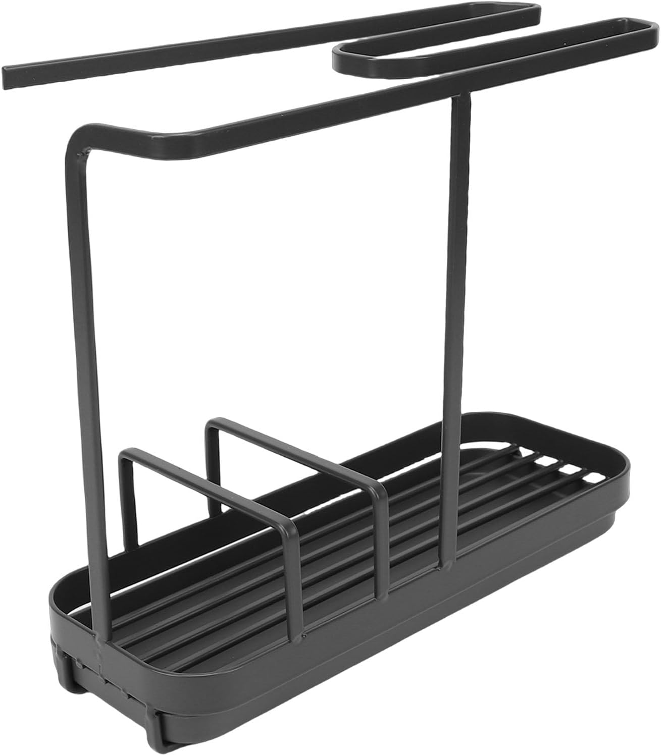 Brrnoo Milk Yellow Sponge Holder with Drainage System – Wall-Mounted Kitchen Sink for Dishcloths & Scrubbers，Metal Rack