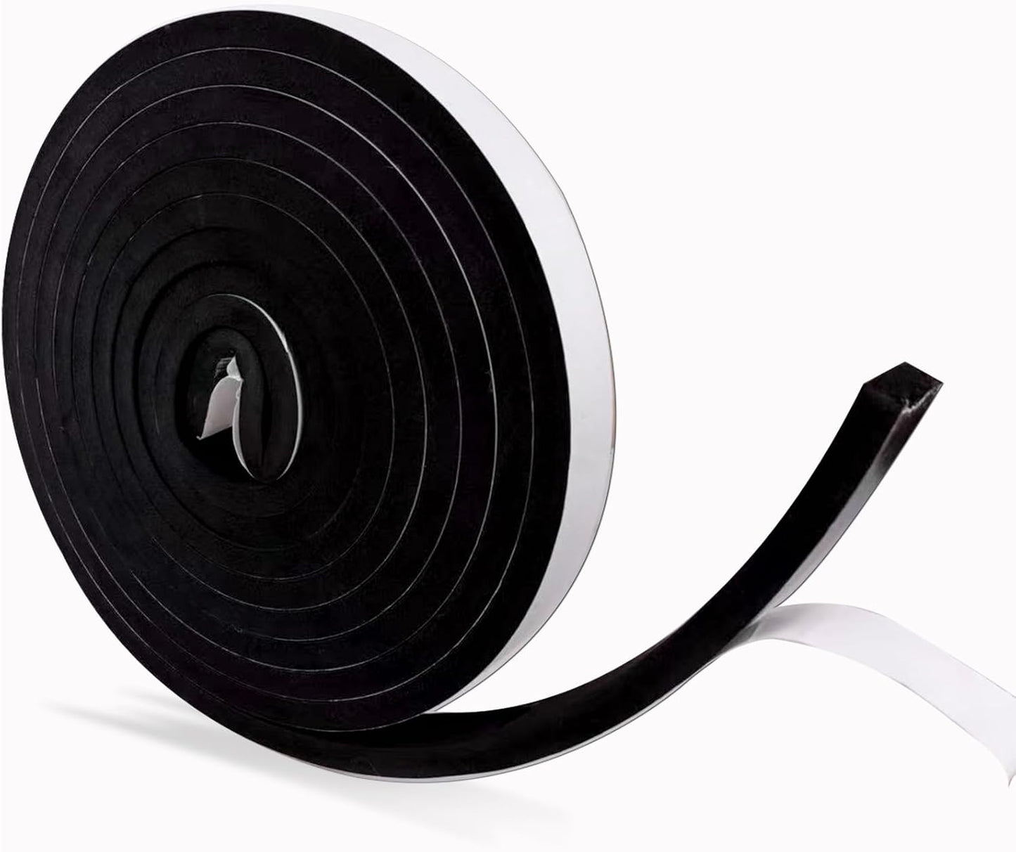 Black Foam Insulation Tape with Self-Adhesive Backing,Closed Cell Foam Weatherstripping 1/2 inch Wide x 3/8 inch Thick,Soundproofing Door Weather Seal Strip for Door and AC Window Seal,High Denisty
