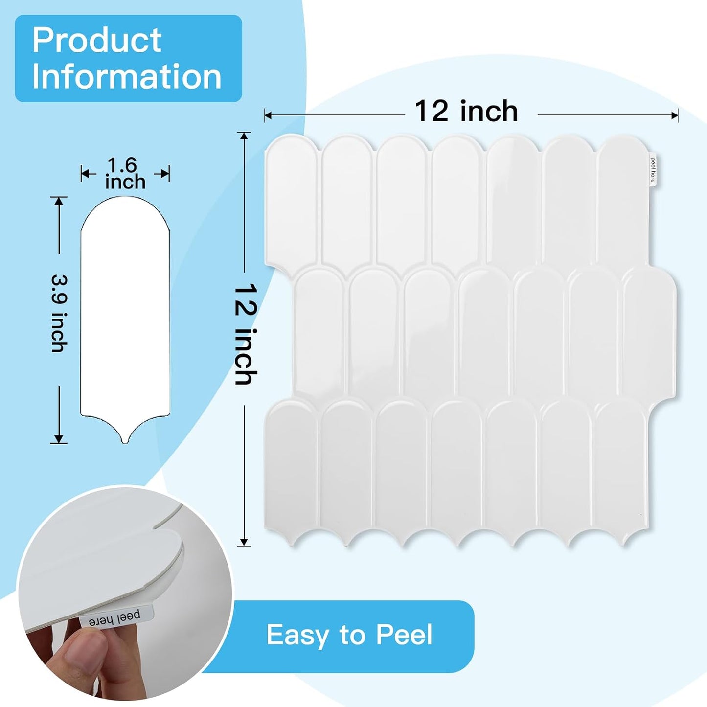Art3d 12 x 12 Inch Heavy-Duty Peel and Stick Backsplash, Self-adhesive Wall Tiles for Kitchen Bathroom Decor, 10-Pack Dark Green