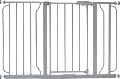 Regalo Safety 29-38.5" Baby Gate for Doorways & Bottom of Stairs, Pressure Mounted Baby Gate with Door for Babies, Toddlers & Pets, Tested & Safe for 30 Years, American Designed, American Owned, White