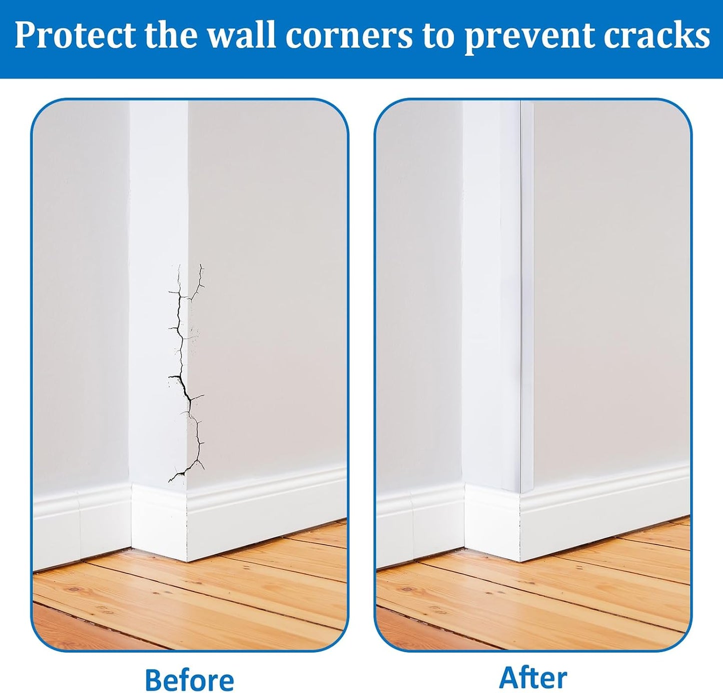 INCREWAY 1Pack Wall Corner Protector, Self-Adhesive Corner Guard Edge Protection Strip, 6.56ft PVC Protector for Wall Furniture Door Frame Table Countertop Cabinet (Clear)