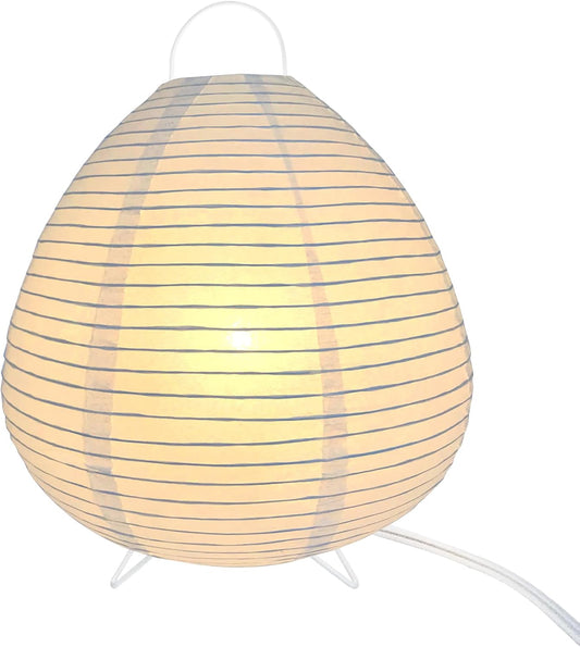 Paper Lamp Desk Lantern Table Lamps Rice Paper Bedside Nightstand Portable Small Light for Living Room Bedroom (1, 19.2"x8.5"x8.5")