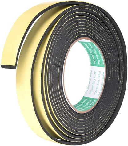 uxcell Sealing Foam Tape 5mm Wide 3mm Thick 4m/13ft Long, Self Adhesive Weather Strip for Window Door Insulation, Pack of 2