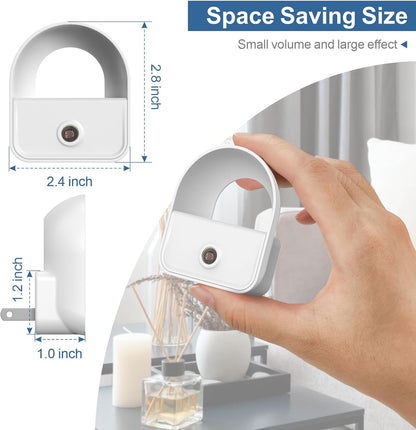 6 Pack Night Light Plug in, White LED Nightlights with Smart Dusk to Dawn Sensor, Plug into Wall Nightlights Suitable for Bedroom, Bathroom, Hallway, Kitchen, Stairs, Kids, Adults