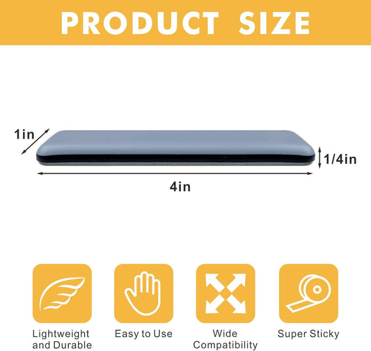 16 PCS PTFE(Teflon) 1" x4" Rectangle Furniture Glides Sliders, Furniture Sliders for Carpeted & Hardwood Floors, Rectangle Self-Adhesive Floor Protector Pads,Furniture Feet Protectors