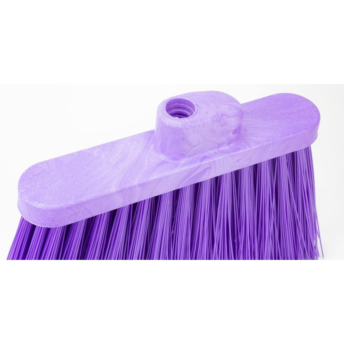 SPARTA Plastic Broom Head, Angled, Un-Flagged for Large Debris Indoor, Outdoor, Home, Restaurant, Lobby, Office, 12 Inches, Green