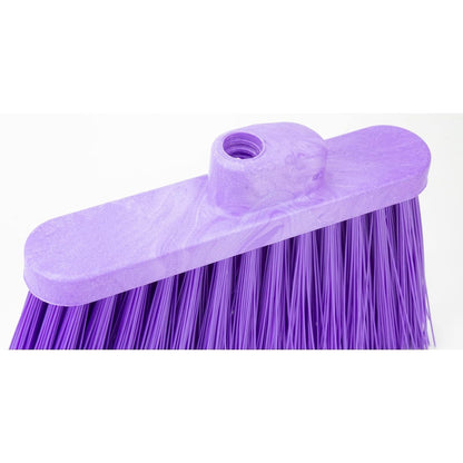 SPARTA Plastic Broom Head, Angled, Un-Flagged for Large Debris Indoor, Outdoor, Home, Restaurant, Lobby, Office, 12 Inches, Green