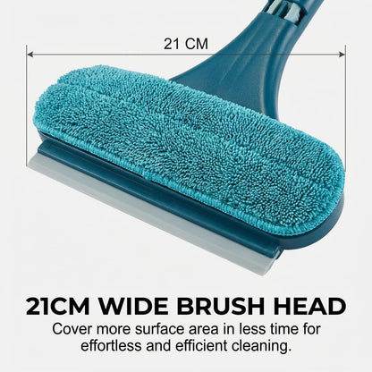 Window Screen Cleaner, 2 in 1 Detachable Window Cleaning Brush with Squeegee, Wet Dry Dual-Use Multi-Functional Glass Net Cleaner Tool for Dusty Corners, Patio, Door, Porch Screens (1)