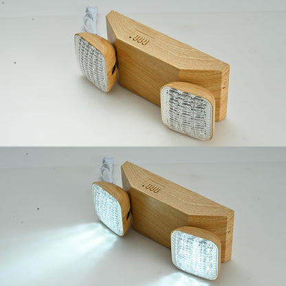 Plug in Emergency Lights for Business Home Power Failure 4Hours 300lm LED Commercial Emergency Light Fixtures with Battery Backup Rechargeable Adjustable Two Heads AC85-277V